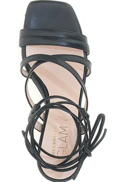 Sandali Neri Lace-Up Con Tacco 9 Cm Pittarello Glam 3615