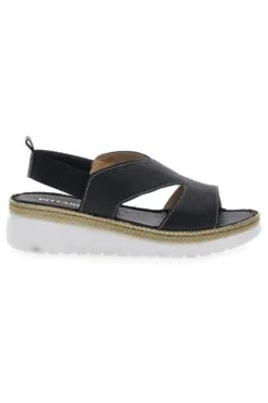 Sandali Neri Sling-back Con Elastici Pittarello 90042