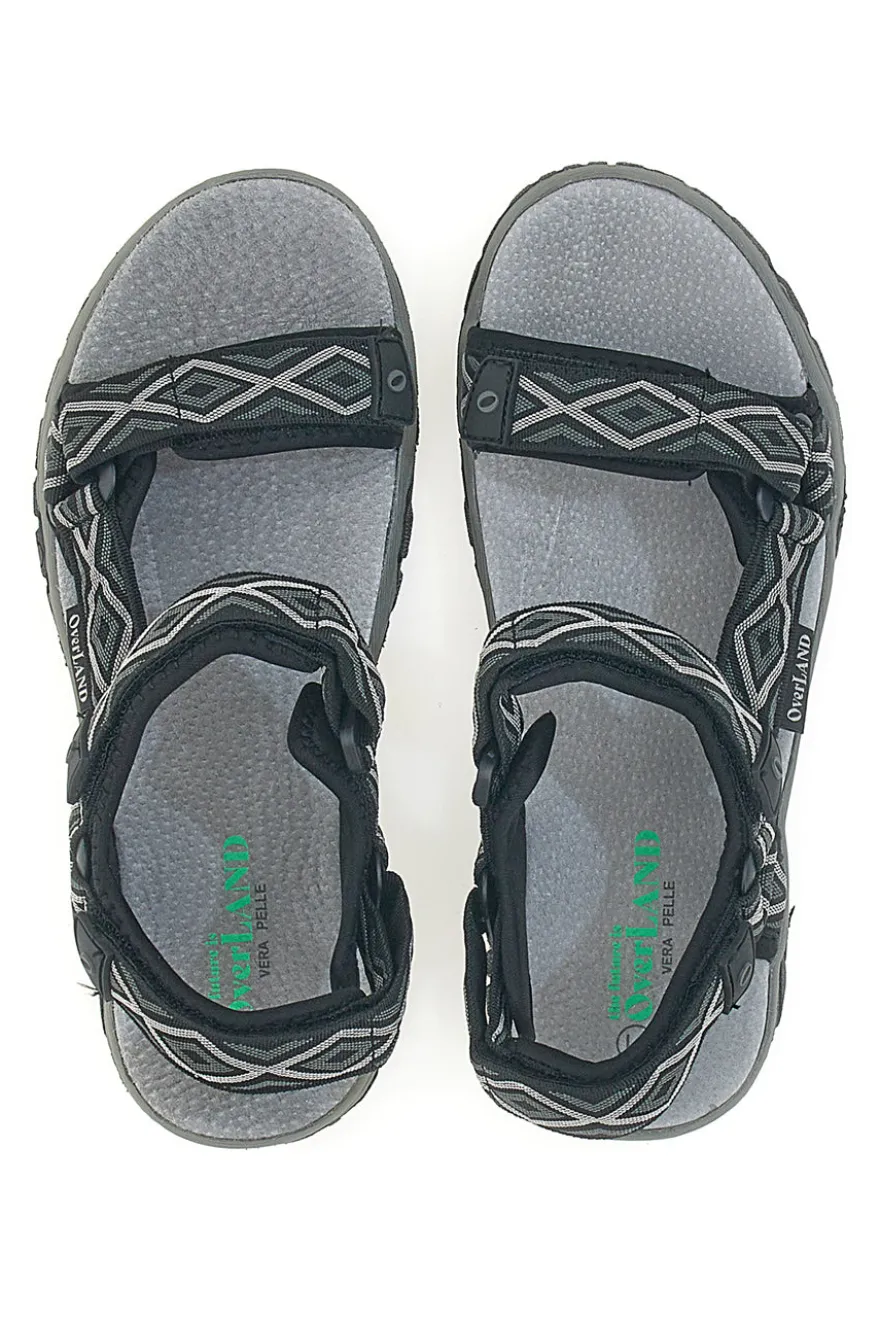 Sandali Neri Sportivi Overland 23246