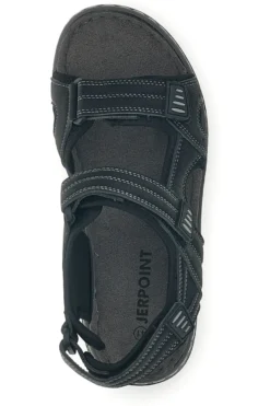 Sandali Neri Strappi Regolabili Jerpoint M8553