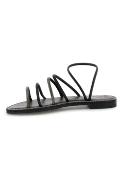Sandali nero flat Mon dieu PRE9350