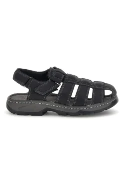 Sandali nero punta chiusa strappo regolabile Jerpoint M8557