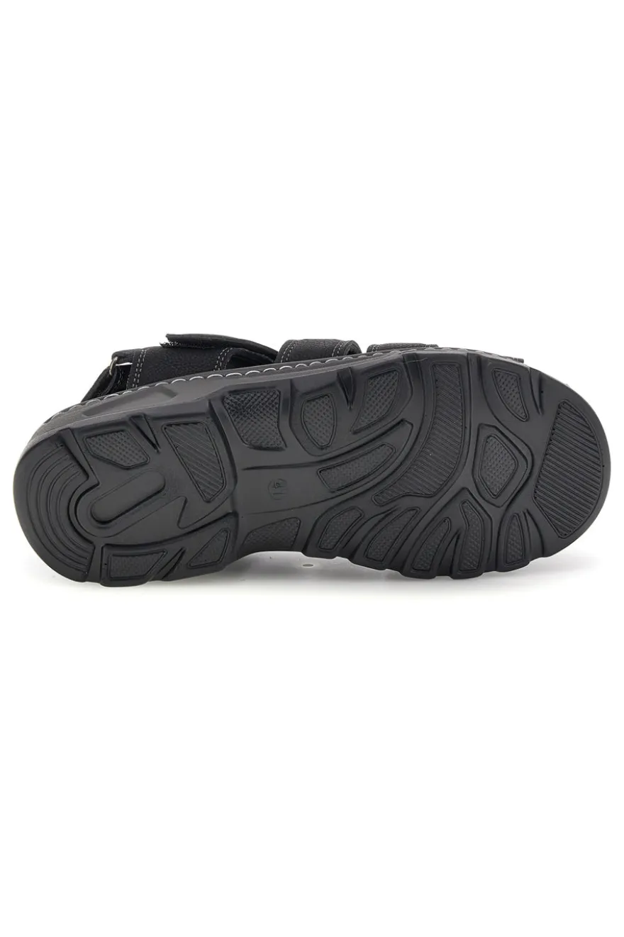 Sandali nero punta chiusa strappo regolabile Jerpoint M8557