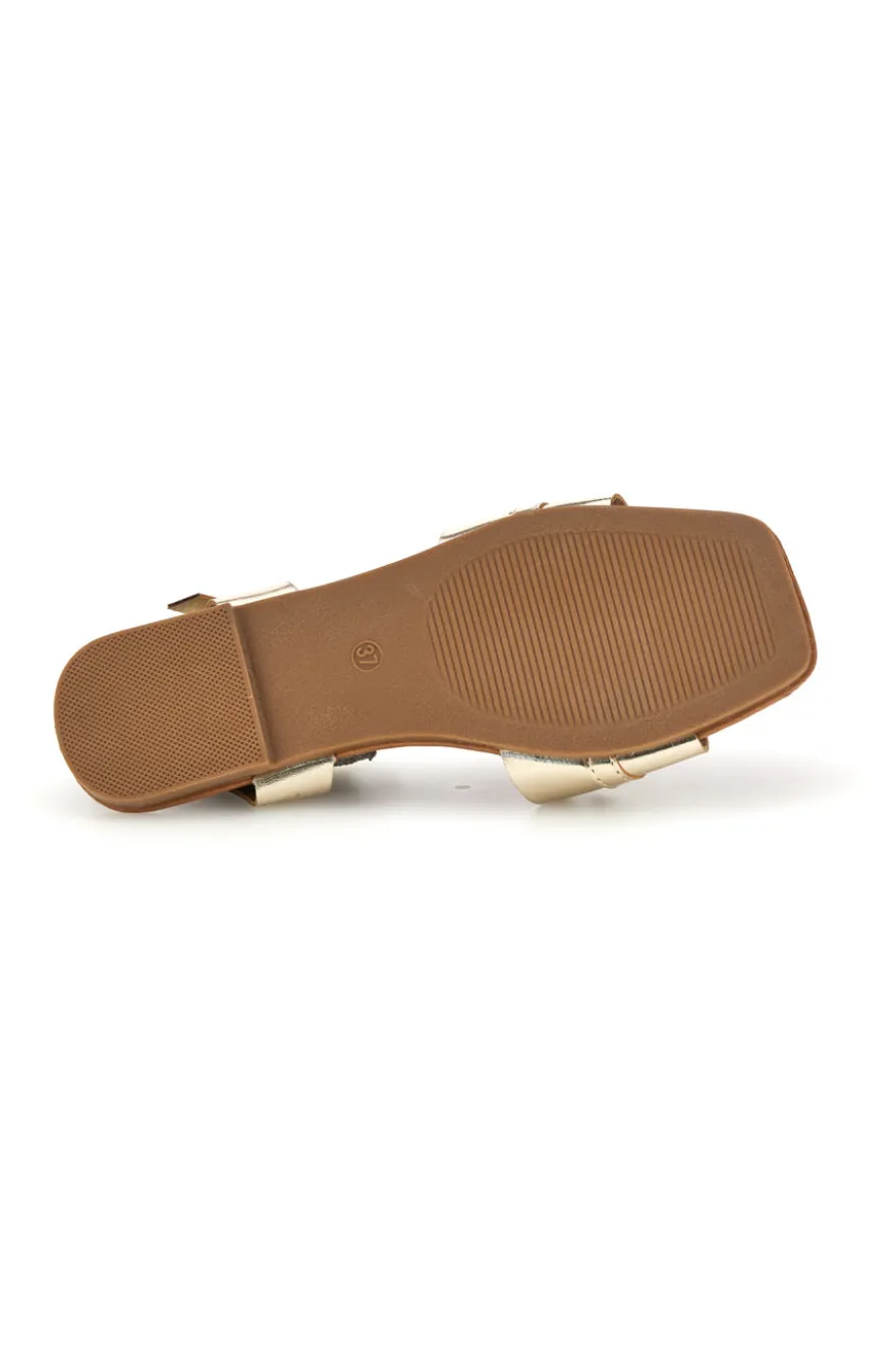 Sandali oro con morsetto The first chic PREA3595