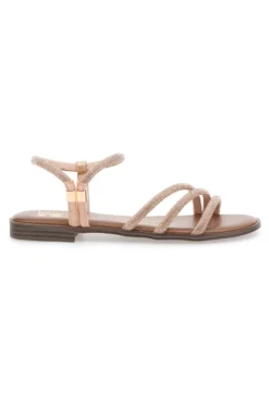 Sandali oro rosa con fascette sottili Me & Me 1703