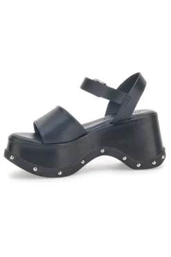 Sandali Platform Neri In Pelle Pittarello 5777