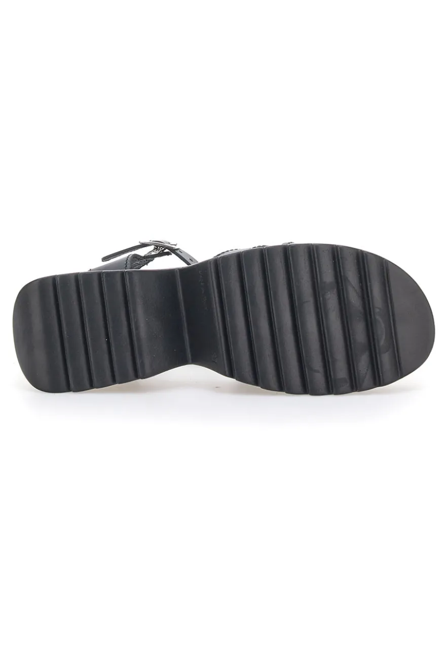 Sandali Platform Pittarello 5574 Neri Vera Pelle