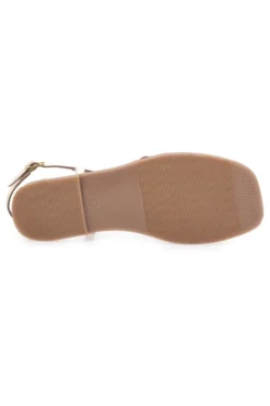 Sandali Platino a Infradito con Tomaia in Pelle Incrociata PITTARELLO SUN A99361103
