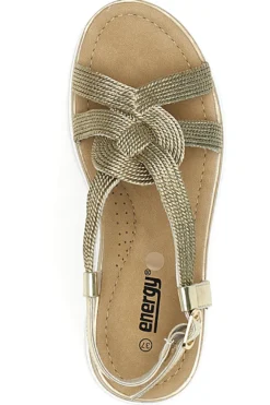 Sandali Platino Con Platform di 5,5 Cm Energy 495