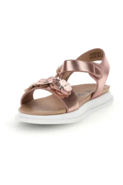 Sandali primi passi rosa con applicazioni floreali Pitt kids 392622S