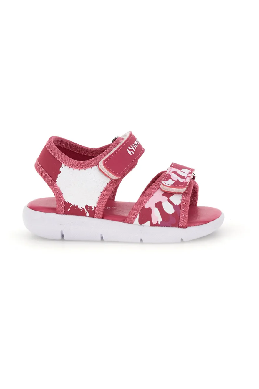Sandali rosa con chiusura a strappo Superga S63S820