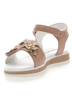 Sandali Rosa con Fiori e Chiusura a Velcro GRAZIE GIRL 283348