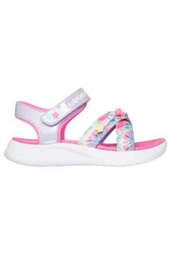 Sandali rosa con stampa tie dye Skechers Jumpsters Sandal Tie Dye Bffs