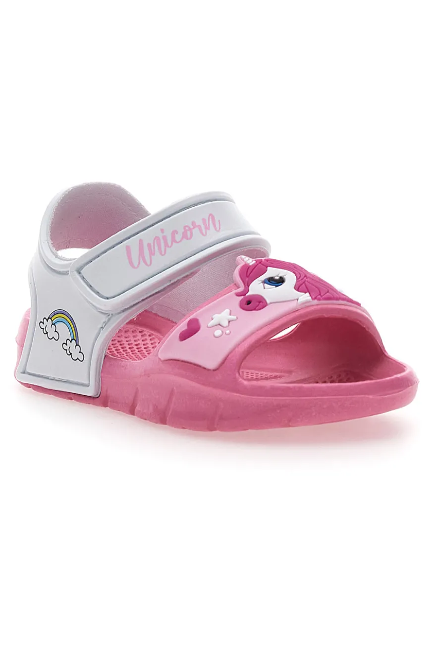 Sandali Rosa e Bianchi e Strappo Unicorn S8010071