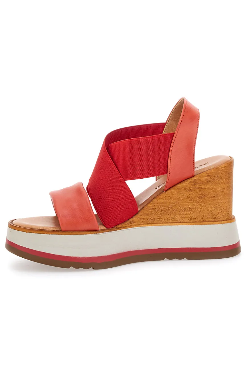 Sandali Rosse Con Zeppa Pittarello 24953
