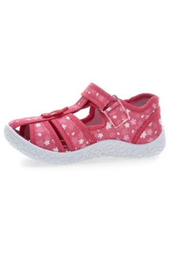 Sandali semiaperti rosa fantasia floreale primi passi Pitt kids PK2877A