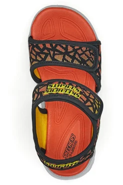 Sandali Skechers Hypno Splash Sun Sonic Neri e Arancio