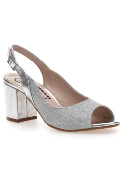 SandalI Slingback Argento con Punta Aperta PITTARELLO GLAM 5916