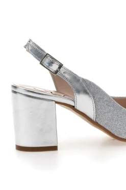 SandalI Slingback Argento con Punta Aperta PITTARELLO GLAM 5916