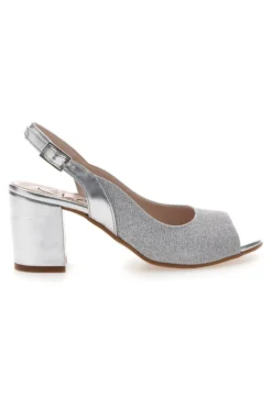 SandalI Slingback Argento con Punta Aperta PITTARELLO GLAM 5916