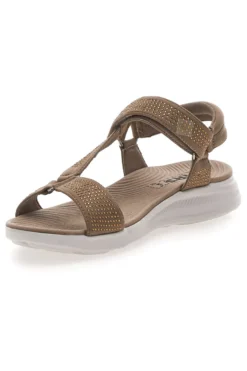 Sandali Taupe con Velcro e Glitter THE FIRST ACTIVE 6
