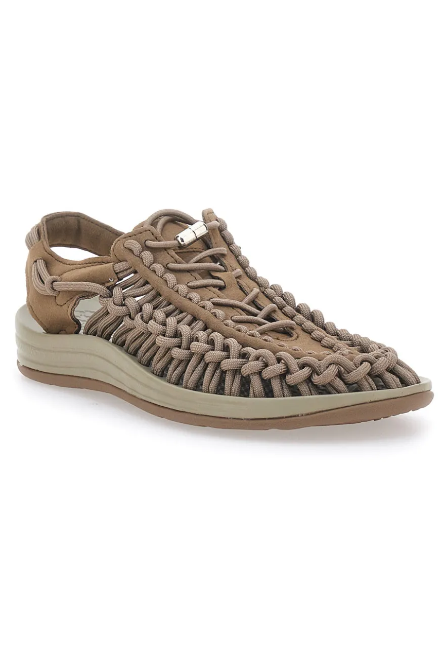 Sandali taupe intrecciati effetto corda gorpcore PITTARELLO TIERRA TOYA