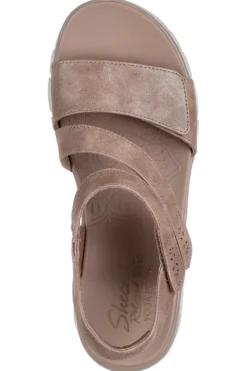 Sandali taupe metallizzato con tripla fascia regolabile Skechers EASY GOING ALL DAY CHIC
