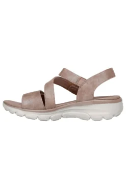 Sandali taupe metallizzato con tripla fascia regolabile Skechers EASY GOING ALL DAY CHIC