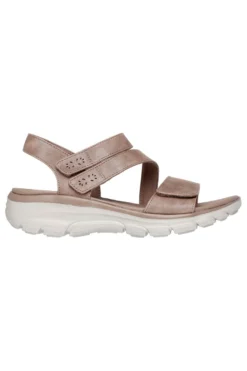Sandali taupe metallizzato con tripla fascia regolabile Skechers EASY GOING ALL DAY CHIC