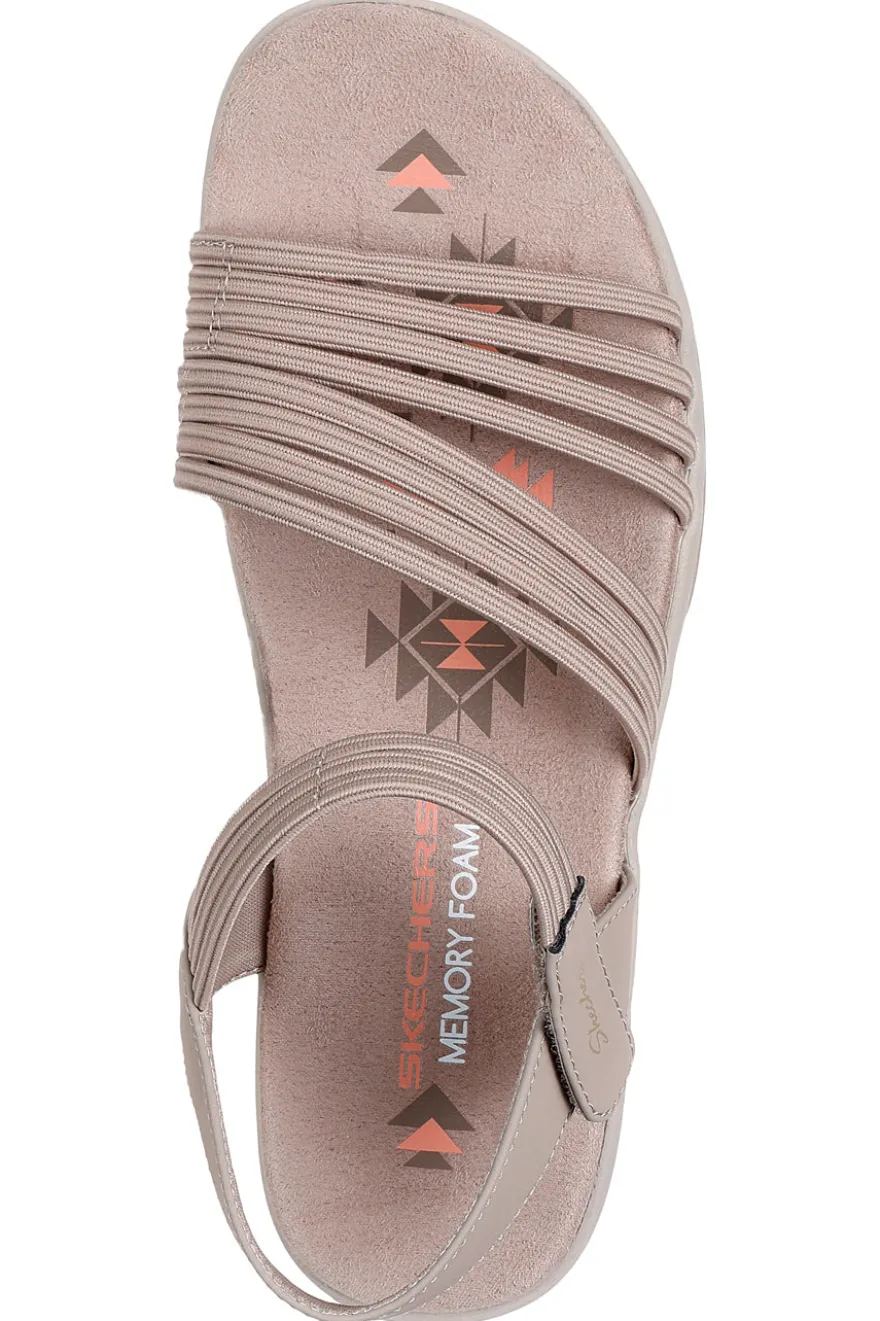 Sandali Vegan Taupe Skechers Reggae Slim Coffee Run