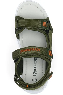 Sandali Verde Militare con Fasce Regolabili con Velcro Superga 83478