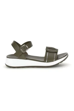 Sandali verde oliva con cinturino regolabile suola comfort Plocadi Bza2423820