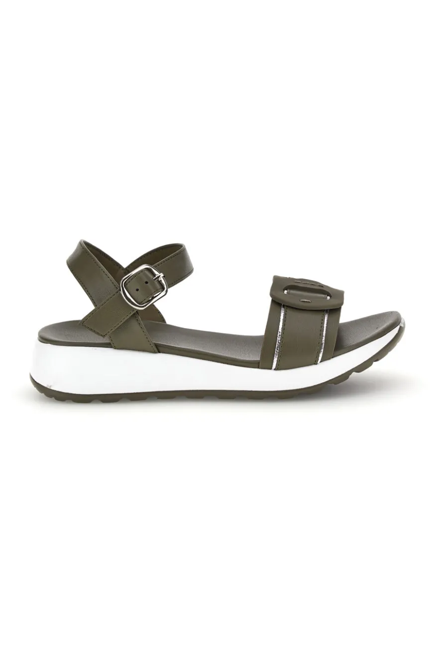 Sandali verde oliva con cinturino regolabile suola comfort Plocadi Bza2423820