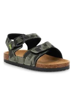 Sandali verdi con doppio strappo Pitt kids 14604