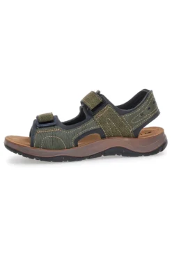 Sandali Verdi Con Strappi e Plantare In Pelle Inblu 08 To