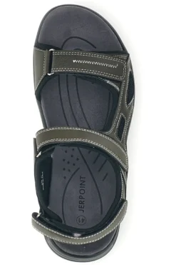 Sandali verdi con strappi in velcro Jerpoint CN8