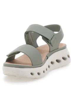 Sandali Verdi Con Strappo in Velcro e Suola Ammortizzata Plocadi G88382
