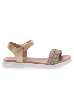 Sandalo oro con intreccio e cinturino SWEET YEARS 0377