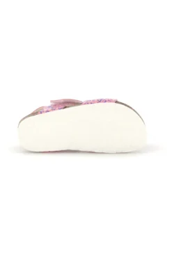 Sandalo Rosa con Stampa Cuori e Plantare in Sughero Pitt Kids 45289CUV