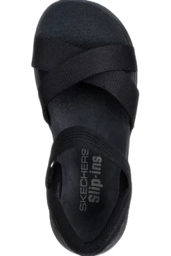 Sandalo Slingback Vegani neri Skechers Ultra Flex 3.0 - Never Better