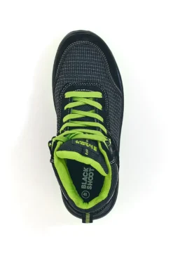 Scarpe antinfortunistiche nere e verdi S1PL Black shoot PK23037