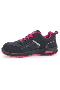 Scarpe antinfortunistiche nero e fucsia Black shoot PK23043 S1PL