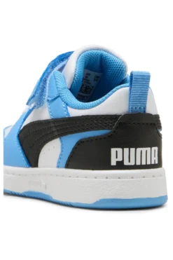 Scarpe azzurro bianco con chiusura a strappo Puma Rebound V6 Lo AC+ Inf