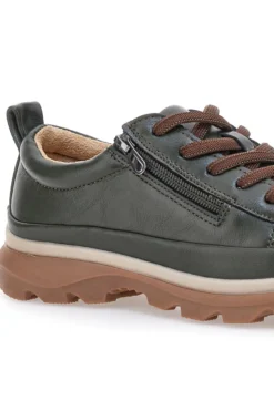 Scarpe basse verde scuro con zip laterale e suola carrarmato Altemberg 9