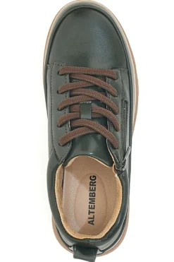 Scarpe basse verde scuro con zip laterale e suola carrarmato Altemberg 9