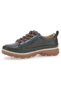 Scarpe basse verde scuro con zip laterale e suola carrarmato Altemberg 9