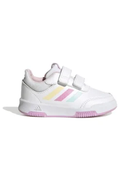 Scarpe bianche con dettagli pastello e chiusura a strappo Adidas Tensaur Sport 2 CF I