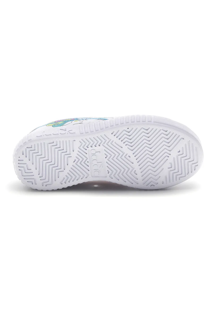 Scarpe bianche con lacci e stampa multicolore Diadora Game Step Starshine PS