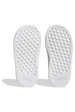 Scarpe bianche con strisce blu e chiusura a strappo Adidas Grand Court 2 CF I