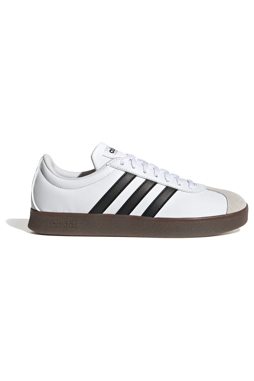Scarpe bianche con strisce nere punta rinforzata Adidas VL Court Base
